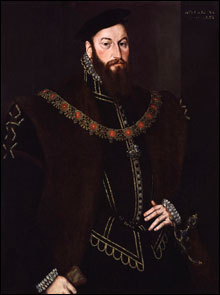 Portrait of Anthony Brown, first Viscount Montague, by Hans Eworth, 1569. NPG