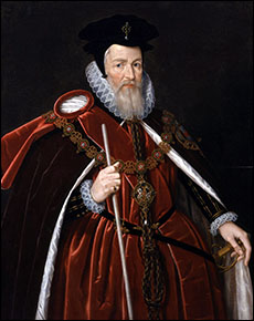 Portrait of William Cecil, Lord Burghley, after Marcus Gheeraerts, the Younger. NPG.