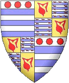 Arms of Edmund Grey, 1st Earl of Kent.