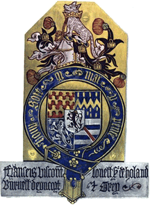Garter arms of Francis Lovell, Viscount Lovell (Lovel)