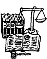 Law: Scales of Justice woodcut