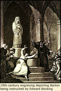 19th-century engraving depicting the Nun of Kent.