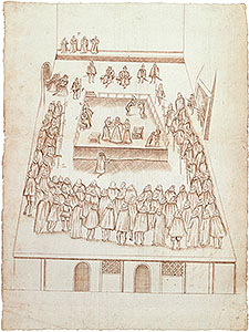 Beale's Drawing of the Execution of Mary, Queen of Scots