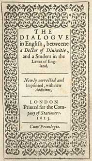 Title-page of a later reprint of 'Doctor and Student'
