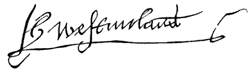 Signature of Henry Neville, Fifth Earl of Westmorland