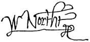 Signature of William Parr, Marquess of Northampton from Doyle's 'Official Baronage'
