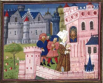 King Arthur Imprisoned by the False Guinevere. 15th French Manuscript
