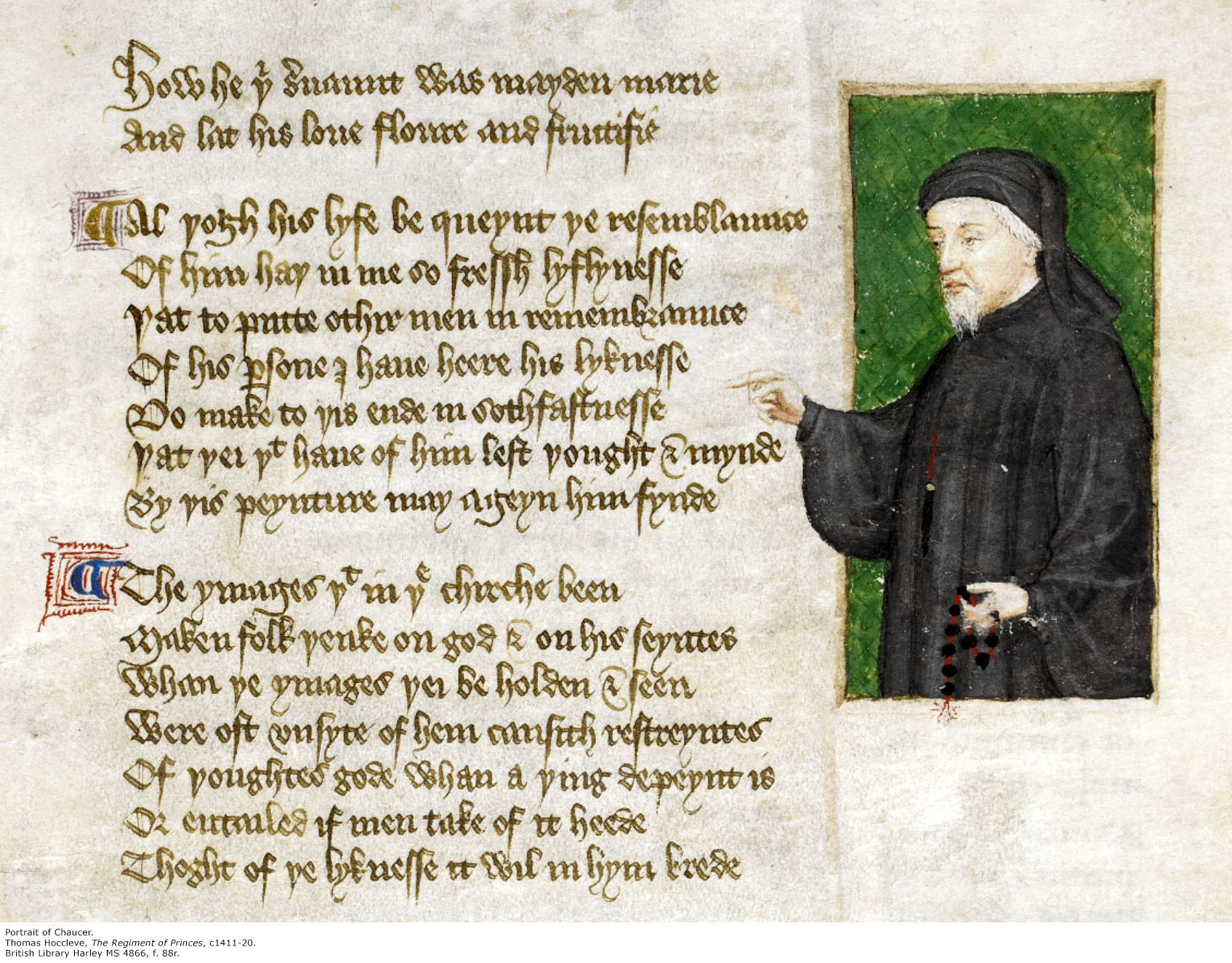 Portraits of Geoffrey Chaucer [Manuscript Illumination, Paintings