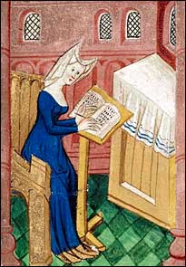 Christine de Pizan writing