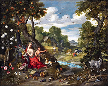 Jan Brueghel the Younger, Summer Landscape with Ceres. 1650s.