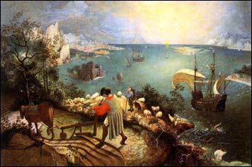 Peter Brueghel. Landscape with the Fall of Icarus. c1555.