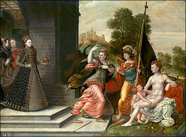 Elizabeth I and the Three Goddesses, 1569.