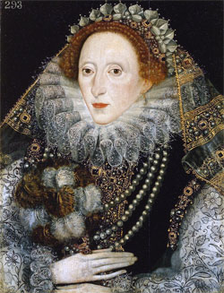 Queen Elizabeth with a Fan, 1585-1590.
