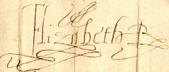 Elizabeth I signature
