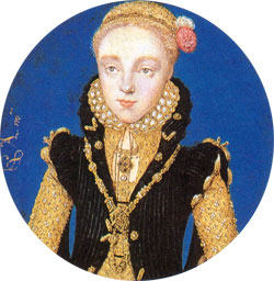 Miniature Portrait of Queen Elizabeth I c. 1565. attr. to Levina Teerlinc
