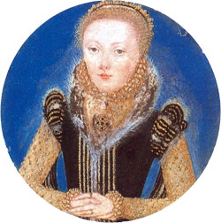 Miniature Portrait of Queen Elizabeth I c. 1565. attr. to Levina Teerlinc