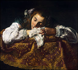 Domenico Fetti. Sleeping Girl, c1620.