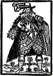 Gentleman woodcut, from the Roxburghe Ballads, c1628