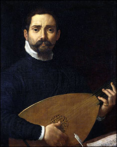 Annibale Carracci. Lute Player Giulio Mascheroni, c1594