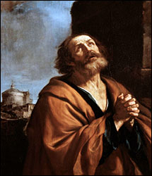 Guercino. St. Peter Penitent. 1639.