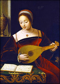 Master of the Female Half-Lengths. Luteplayer. c1520-40.
