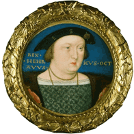 Henry VIII by Lucas Horenbout (or Hornbolt), 1525-7. Royal Collection.