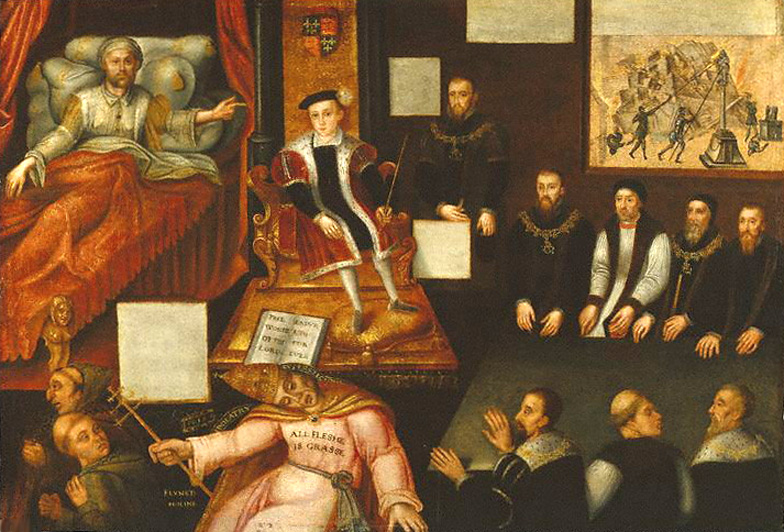 King Henry VIII and King Edward VI Suppress the Pope c 1570 NPG King Henry VIII and King Edward VI Suppress the Pope c 1570 NPG