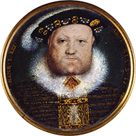 Henry VIII miniature by unknown, 1547-1600. Royal Collection.