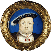 Henry VIII miniature by English School, 1540-70. Royal Collection.