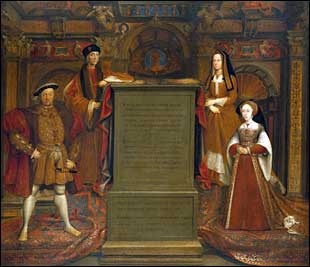 Copy of Holbein's Whitehall Mural by Remigius van Leemput.