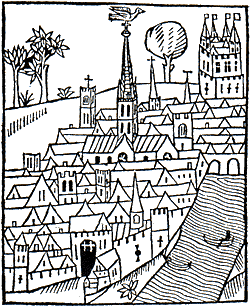 London, 1510. Earliest view in print. Woodcut