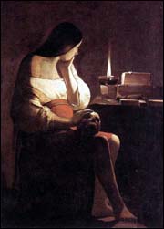 Georges de La Tour. Magdalen of Night Light. 1630-35.