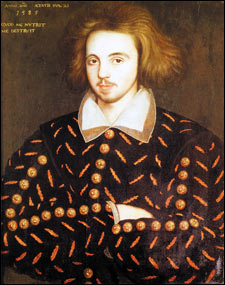 Christopher Marlowe Corpus Christi Portrait, 1585