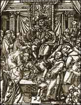 Henry VIII Suppresses the Pope, plate from Foxe's Book of Martyrs, 4th ed.