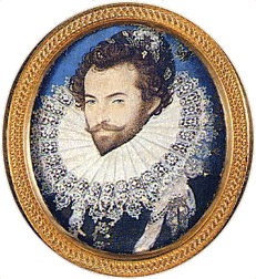 Nicholas Hilliard portrait of Ralegh