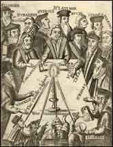 The Reformation: An engraving with the major reformers represented. NPG.