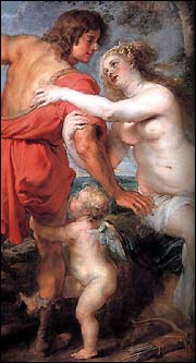 Peter Paul Rubens. Venus and Adonis. Detail.