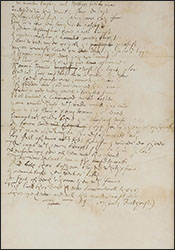 autograph manuscript by Sackville