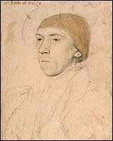 Sketch of Henry Howard, Earl of Surrey, c. 1532 by Hans Holbein. Royal Collection.
