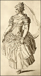 Masque costume designed by Inigo Jones for Samuel Daniel's Tethys' Festival