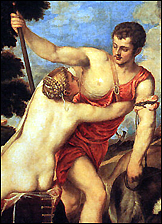 Titian: Venus and Adonis, 1553-54. Detail.