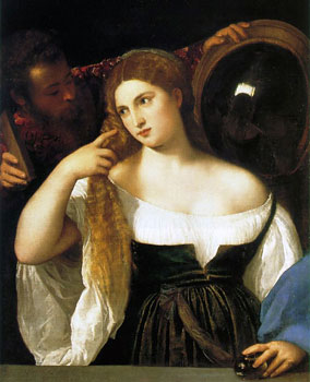 Titian. Woman with Mirror, c.1515