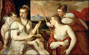 Titian. Venus Blindfolding Cupid, c1565.