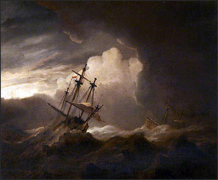 BWillem van de Velde the Younger, Ships in a Storm