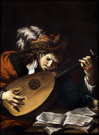 Claude Vignon. The Luteplayer. mid-17thC.