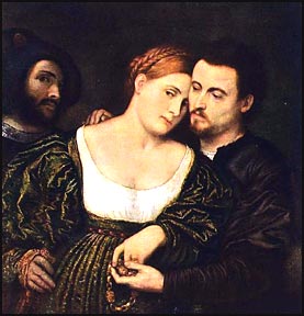 Bordone. Venetian Lovers. 1550s. The Brera, Milan