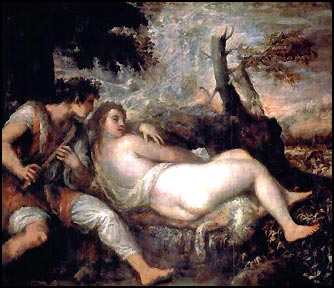 Titian. Nymph and Shepherd c1570-5.