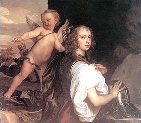 Van Dyck.  Portrait of a Girl as Erminia Accompanied by Cupid. 1638.