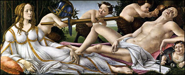 Sandro Botticelli.  Venus and Mars, 1483.