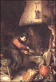 Ostade. Alchemist. 1661. [detail]